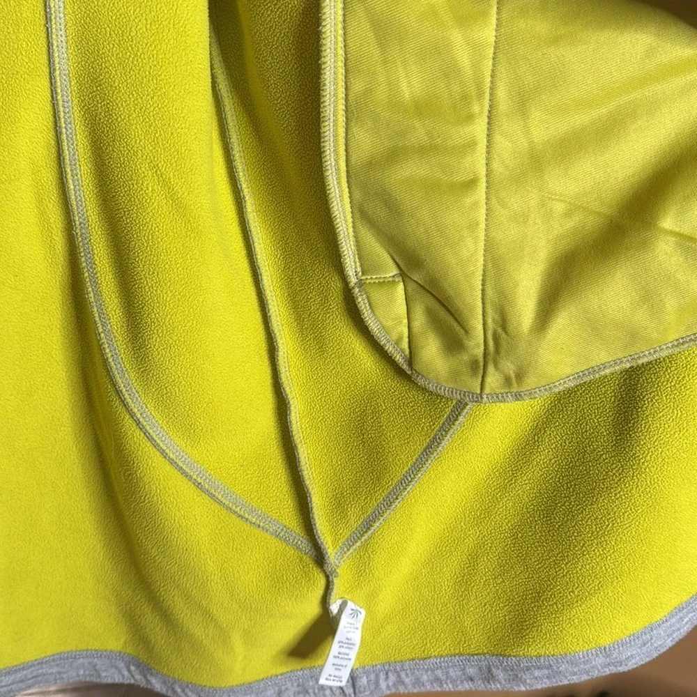 Athleta Grey Long Zip Up Fleece Sweatshirt Hoodie Jacket Size Large - Picture 10 of 12